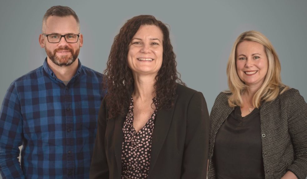Steph (centre), pictured with Operations Director Mike Sharp and Launch’s Founder Jaye Cowle.